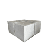 Sokkel / Betonpoer 20x20 en 20 cm hoog grijs met gat 3 cm