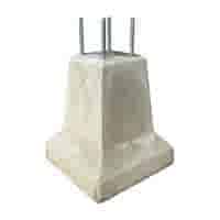 Betonpoer 20x20 en 51 cm hoog grijs 4 keer M16