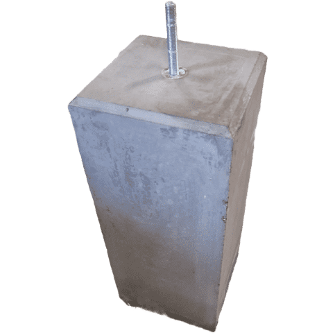 Betonpoer 25x25 en 60 cm hoog antraciet M16