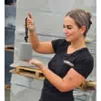 Betonnen Deurstopper met zwart touw 11 cm