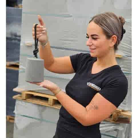 Betonnen Deurstopper met zwart touw 11 cm