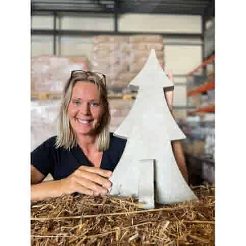 Kerstboom grijs beton 48 cm
