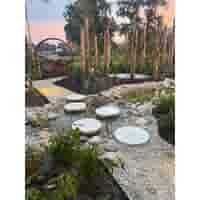 Ronde grijze staptegel 45 cm – Rustique Beton  met een natuurlijk geleefd karakter