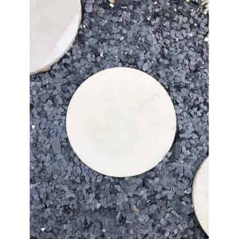 Ronde grijze staptegel 35 cm – Rustique Beton met een natuurlijk geleefd karakter