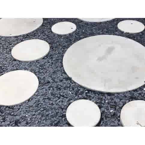 Ronde grijze staptegel 95 cm – Rustique Beton | Natuurlijk Geleefd Karakter