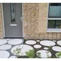 Ronde grijze staptegel 27 cm – Rustique Beton met een natuurlijk geleefd karakter