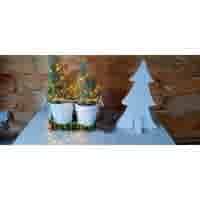 Kerstboom grijs beton 48 cm