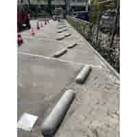 Varkensrug beton ROND grijs