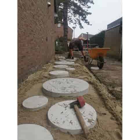 Ronde Staptegel 75 cm – Rustique Beton | Natuurlijk Geleefd Karakter