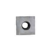 Sokkel / Betonpoer 30x30 en 30 cm hoog grijs met gat diameter 14,5 cm