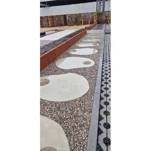 Organische tegel grijs 100x120 cm