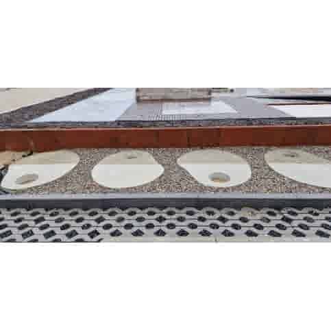 Organische tegel grijs 100x120 cm