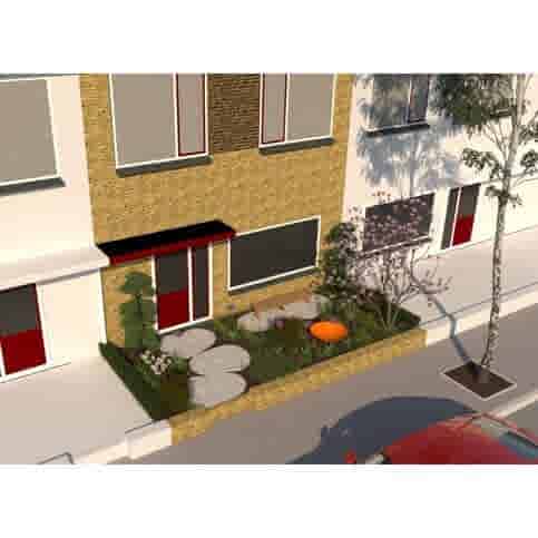 Organische tegel grijs 100x120 cm