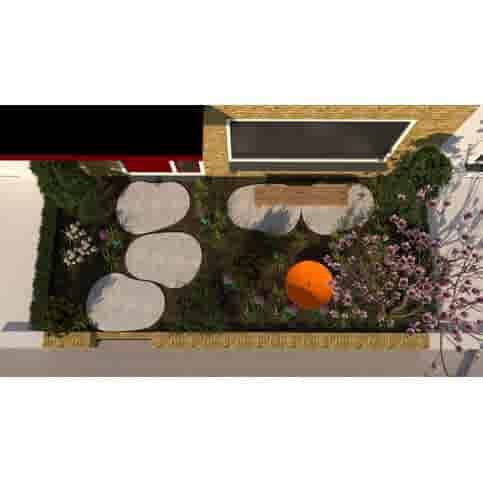 Organische tegel grijs 100x120 cm