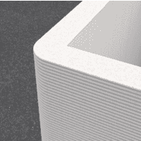 Betonnen 3D print bloembak rechthoek 100x50xH50 cm