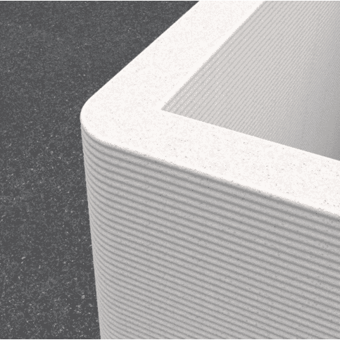 Betonnen 3D print bloembak rechthoek 100x50xH50 cm