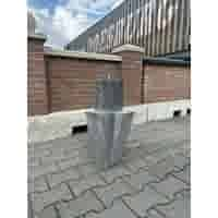 Betonpoer met zijoplegging 15x15 en 60 cm hoog antraciet