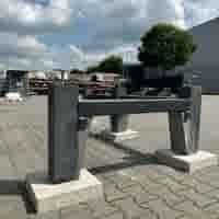 Betonpoer met zijoplegging 15x15 en 60 cm hoog antraciet