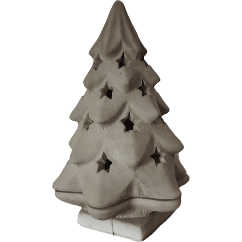 Betonnen Kerstboom met voet H 42 cm