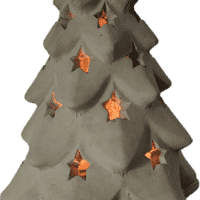 Betonnen Kerstboom met voet H 42 cm