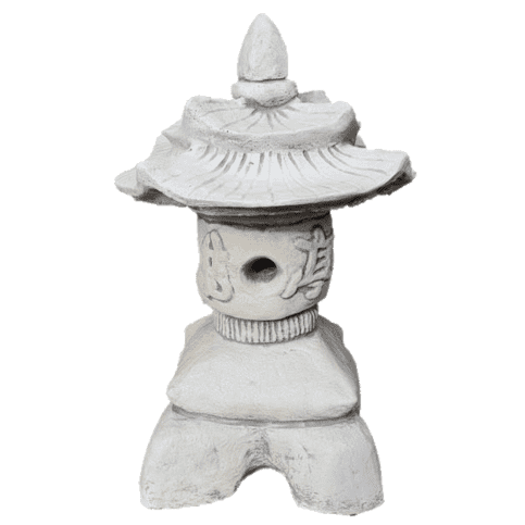 Japanse tuinlamp met tekens 45 cm