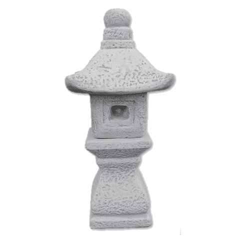 Japanse tuinlantaarn van ruw beton 38 cm