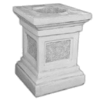 Decoratief voetstuk van beton met ruw tekstuurpaneel 60 cm