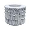 Decoratieve betonnen plantenbak met bladmotief