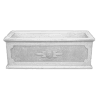 Klassieke betonnen bloembak met bloemdecor 30 cm