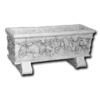 Decoratieve betonnen plantenbak met druivenmotief 20 cm