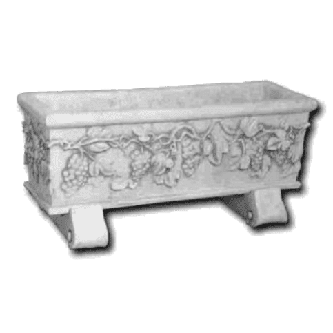 Decoratieve betonnen plantenbak met druivenmotief 20 cm