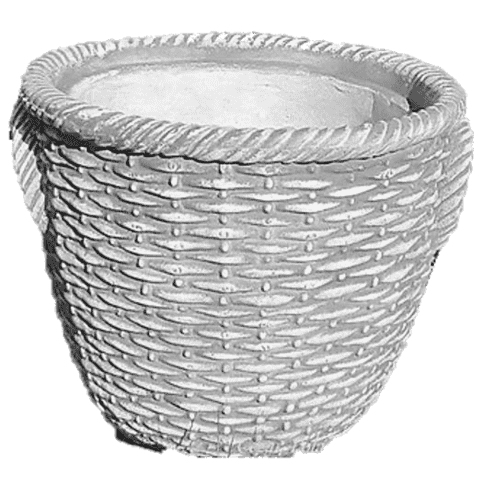 Gevlochten bloempot van beton 26 cm