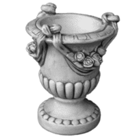 Betonnen bloempot met bloemmotief 51 cm