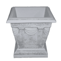 Klassieke plantenbak met decoratieve zuilen