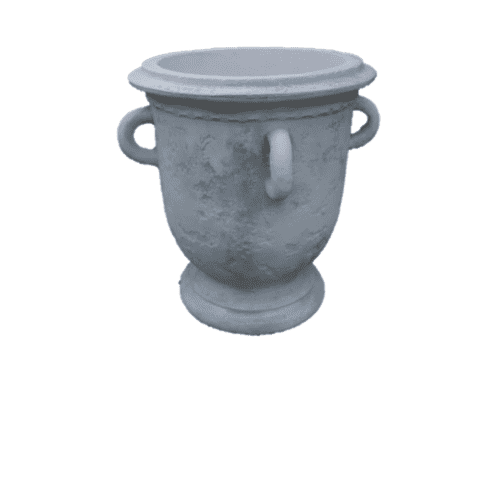 Antieke betonnen bloempot met handvatten 65 cm