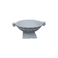 Kleine betonnen vogelbad met handvatten 23 cm