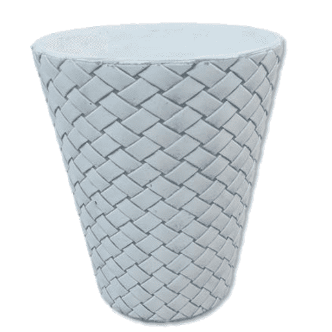 Betonnen bloempot met gevlochten structuur klein 34x29 cm