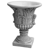 Sierlijke betonnen bloempot 46 cm hoog