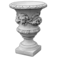 Betonnen bloempot met leeuw 69 cm hoog
