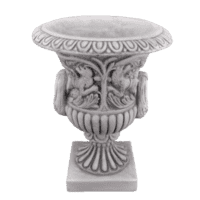 Klassieke betonnen bloempot met griffioen ornamenten 49 cm