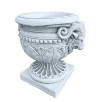 Gedetailleerde sierlijke bloempot van beton - 75 cm hoog