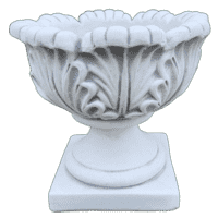 Decoratieve betonnen bloempot met bloemmotief 32x32 cm