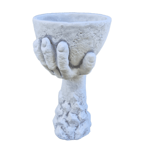 Betonnen bloempot in handvorm 37cm