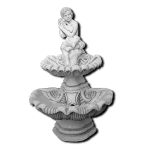 Decoratieve fontein met cherubijn dubbel