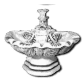 Elegante fontein enkel laags