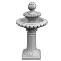 Majestueuze dubbel laags tuinfontein van beton - 95 cm