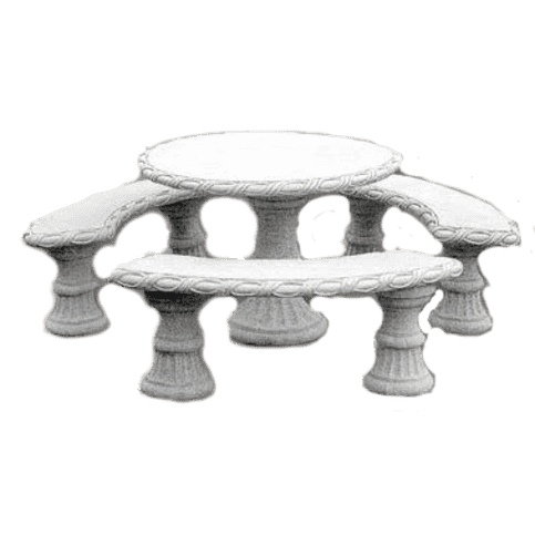 Betonnen Deluxe bankje met tafel set 82 cm