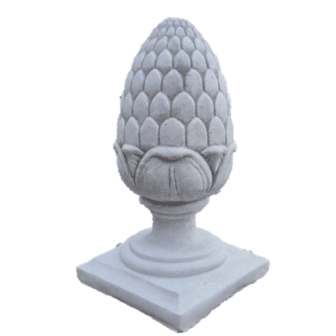 Decoratieve Dennenappel Finial van Beton 54 cm
