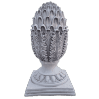 Elegante Betonnen Ananas Finial met Bladuitstraling 48 cm Elegante Betonnen Ananas Finial met Bladuitstraling 48 cm