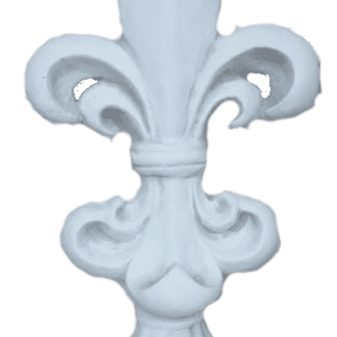 Elegant witte fleur-de-lis ornament